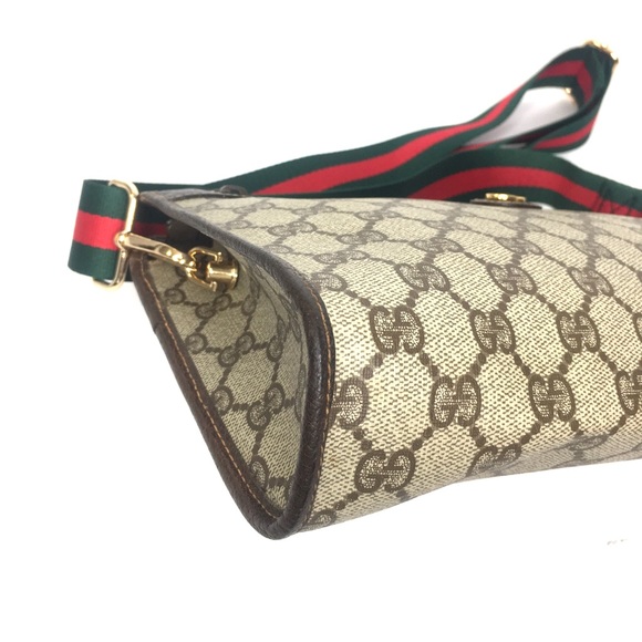 Authentic Gucci brown monogram coated canvas crossbody bag clutch - Picture 14 of 16